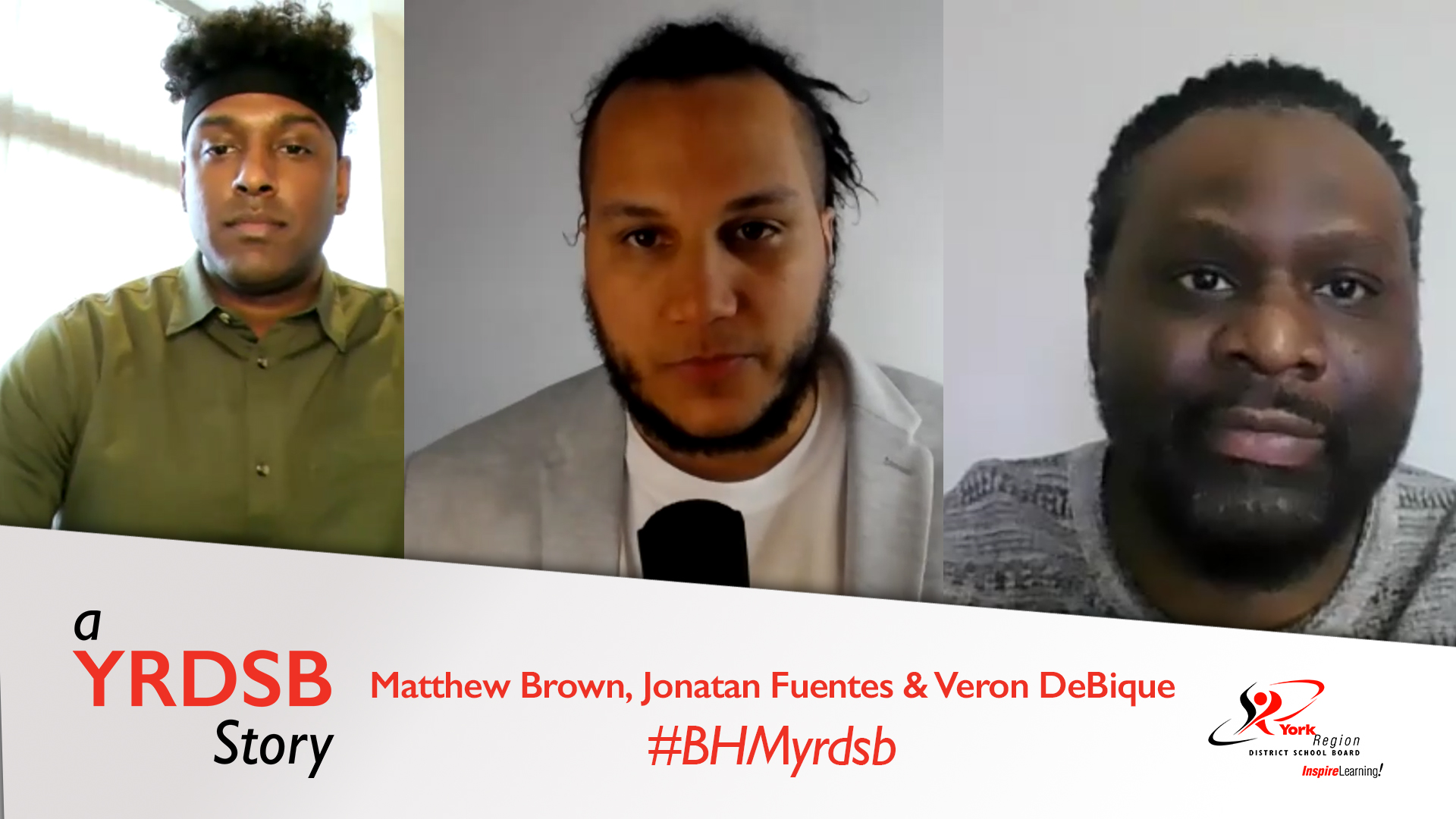 A YRDSB Story video thumbnail featuring Matthew, Jonatan and Veron