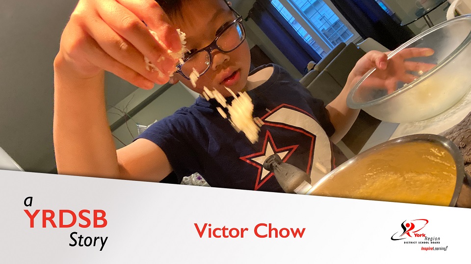 A YRDSB Story video thumbnail featuring Victor Chow cooking