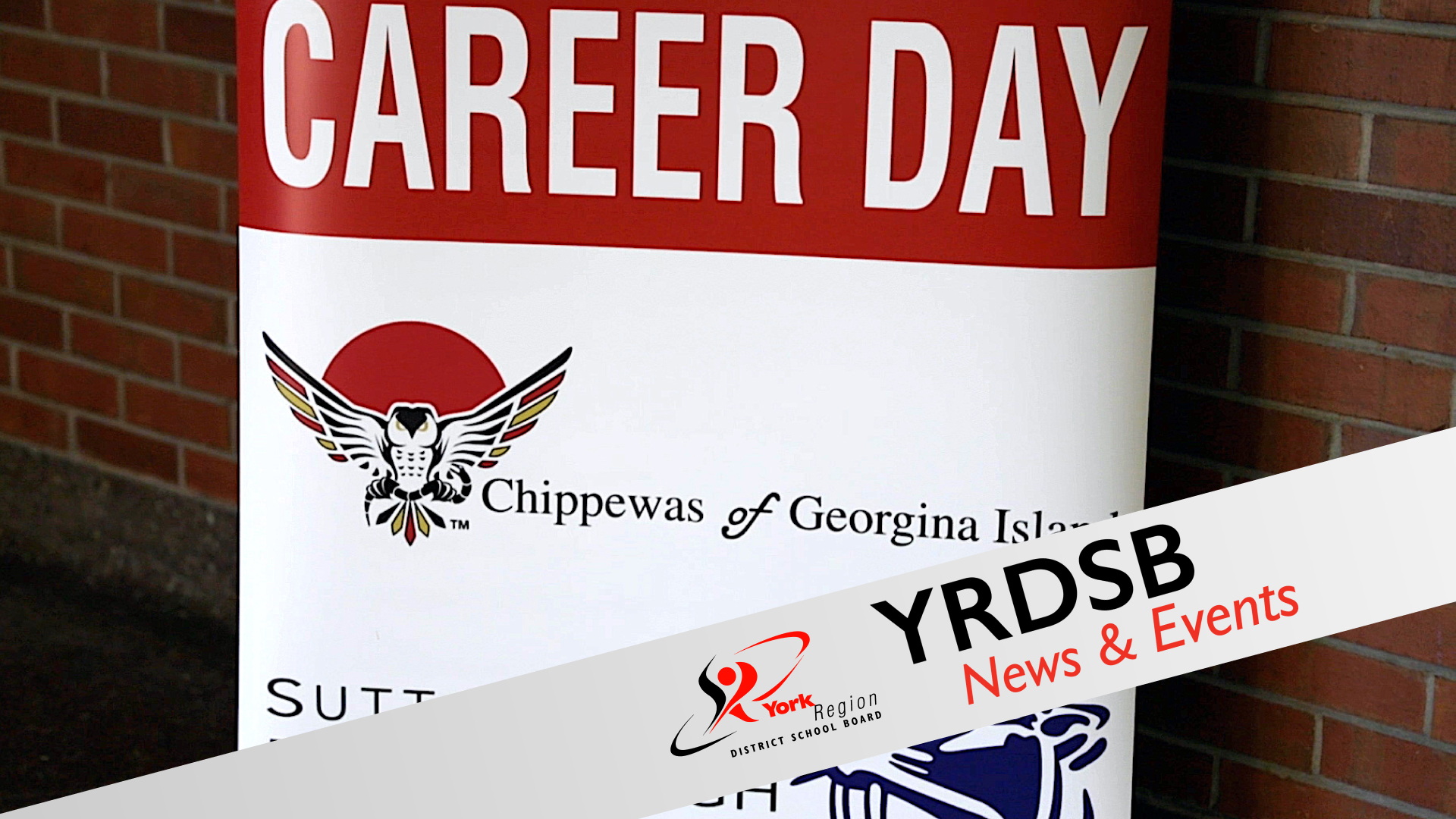 Banner reading Career Day and Chippewas of Georgina Island