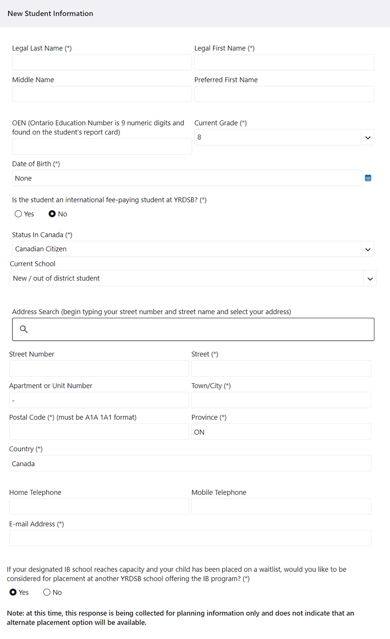 Edsby IB Programme Registrant Information
