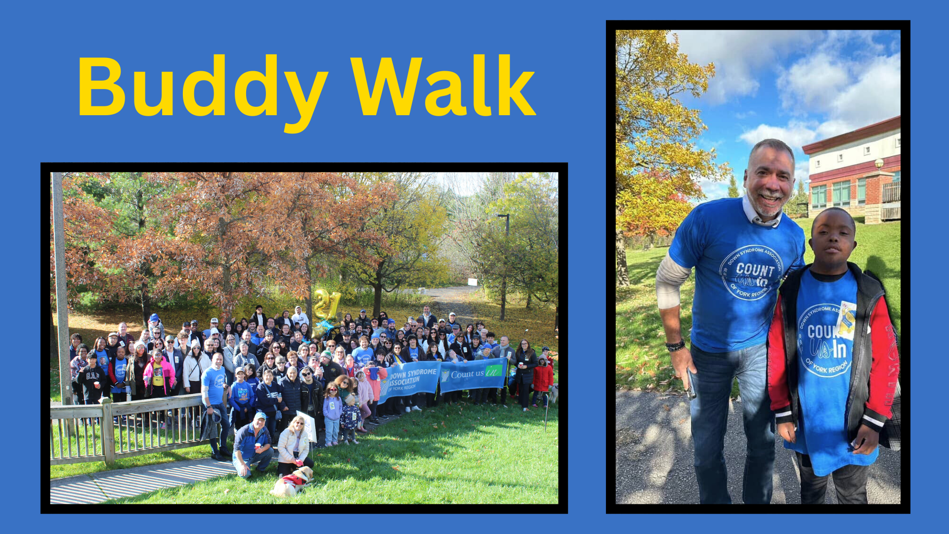 Two Photos. One photo is a group photo of all of the participants and the other is of the Mayor of Aurora with a YRDSB student.