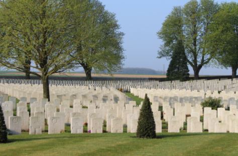 Rows of Graves at Memorial