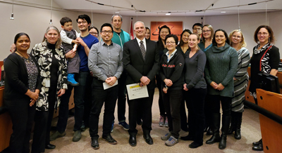 George Del Bianco with Board representatives