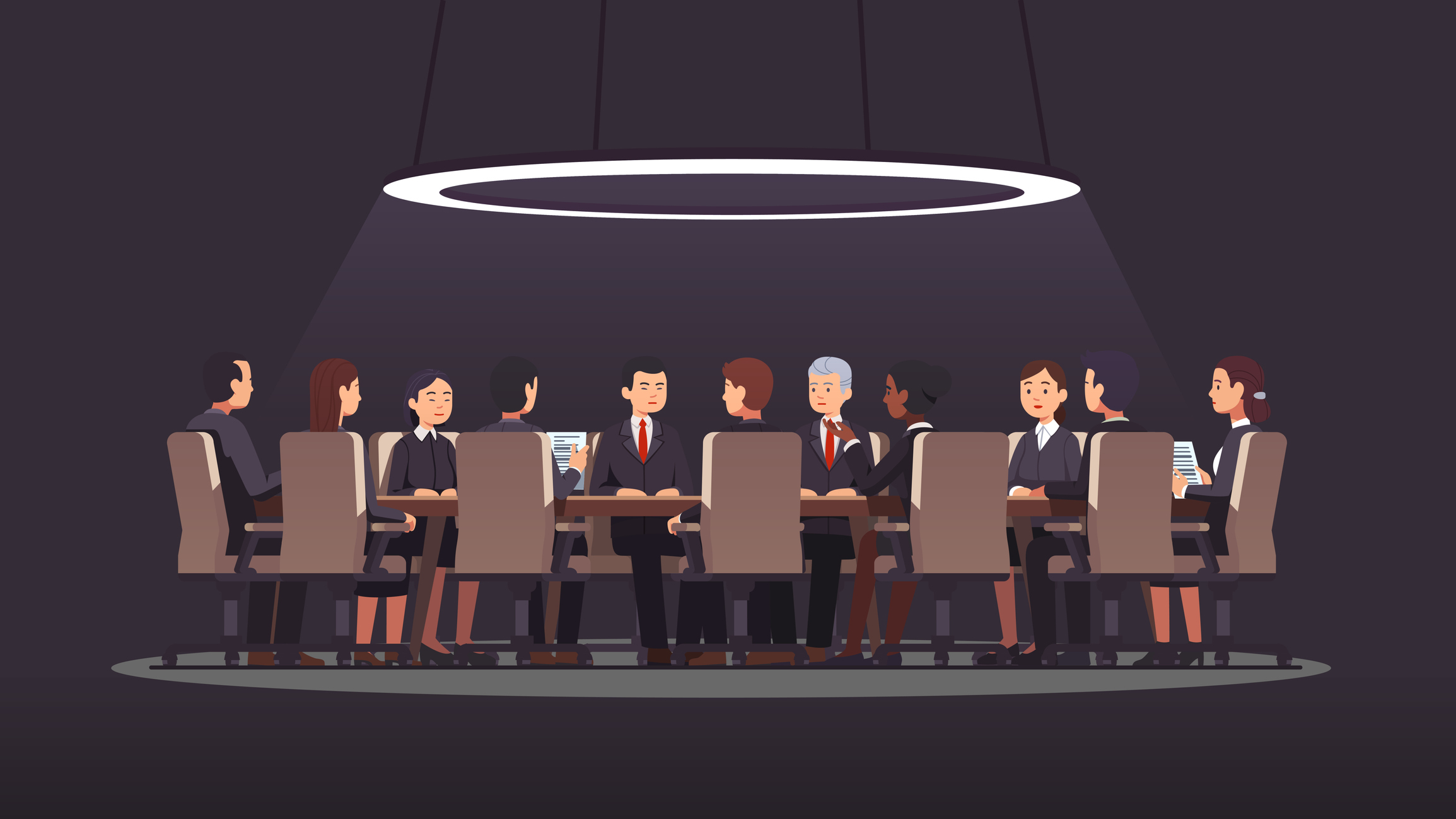 Graphic of a boardroom