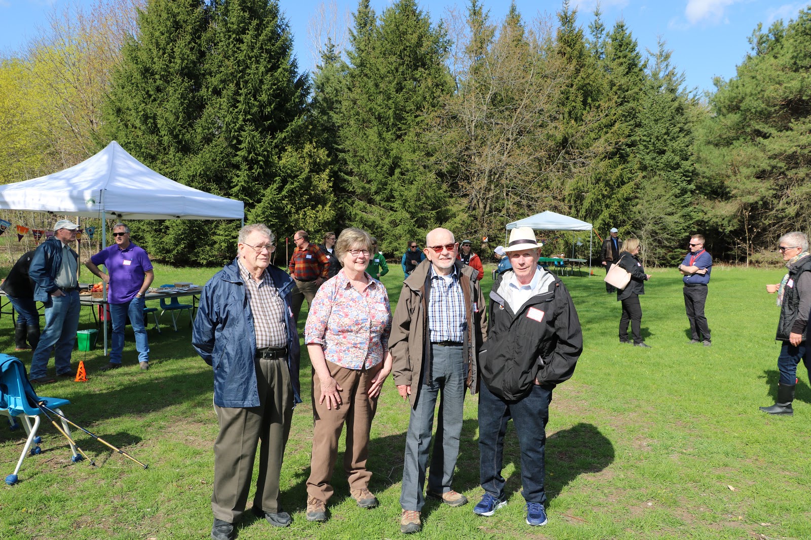 Mac McRoberts, Rosemary Addison, Ron Ritchie and Bill Oliver at the 50th anniversary celebrations.
