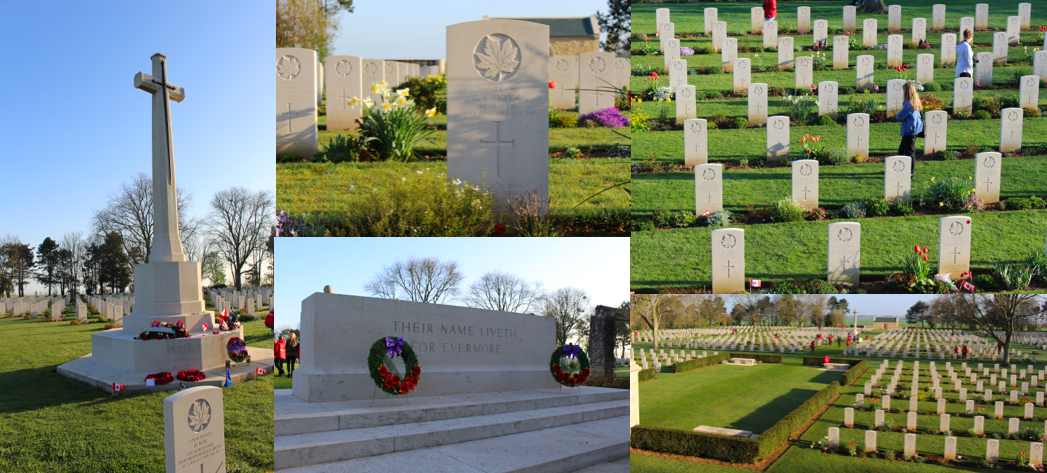 Collection of five photos from Beny-Sur-Mer Canadian War Cemetery