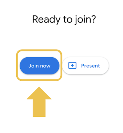 Yellow arrow pointing at the "join now" button