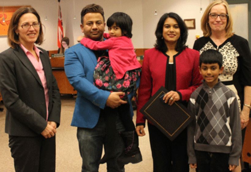 Stacey Sadacharan with Board representatives