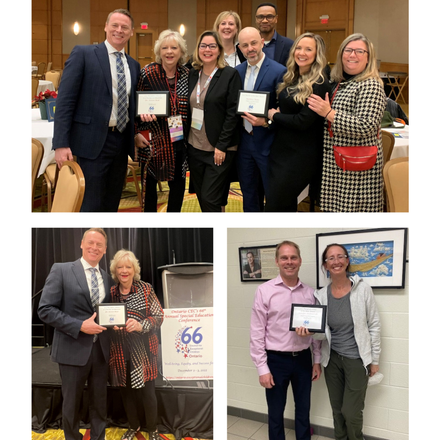 Award recipients photographed with their awards.