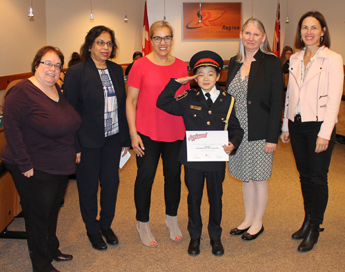YRP Chief for a Day Contest winner Jin Zhou with Board representatives