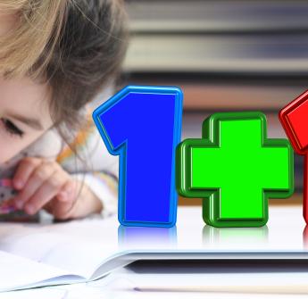 students working on math and numbers