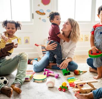 Parents and students in classroom