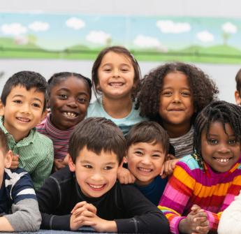 A group of children