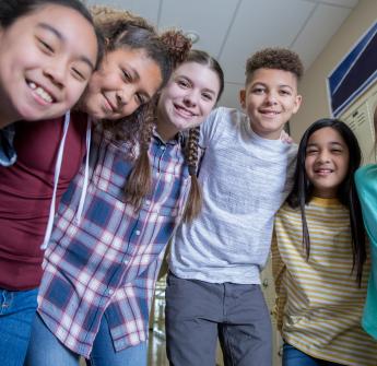 Group of students at school