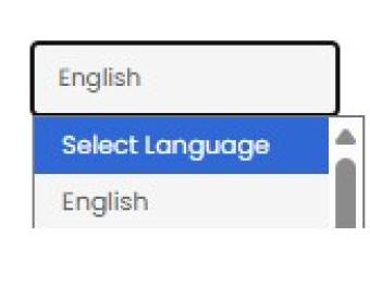 Translation tool Select Language screenshot