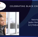 Celebrating Black Excellence, image of Jayden Hamilton leaning against a wall. 
