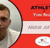 Image of Alistair with text "Athletes of York Region: Alistair Johnston: