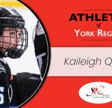 Image of Kaileigh, a hockey player with words Athletes of York Region: Kaileigh Quigg