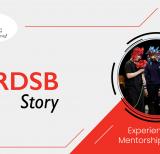 Test says a YRDSB Story, Experiential Arts Mentorship Program, image in a circle of students in a theatre production