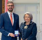        Andrea Izzo with Her Excellency the Right Honourable Mary Simon, Governor General of Canada