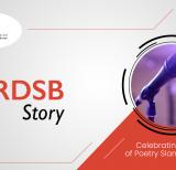 A YRDSB Story text background with image of a microphone in a circle