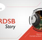 Grey and red background with a circular cut-out photo of student. Text reads: A YRDSB Story: Ronni Wright, Construction Technology TA