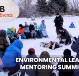 Students participate in activity in the snow