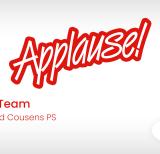 Word Applause in red. Text also reads Eco Team: Donald Cousens PS. 